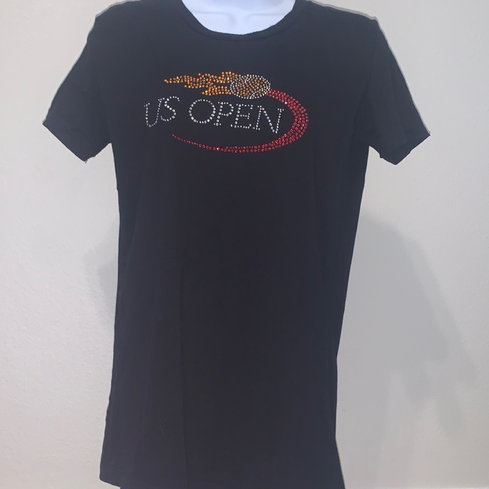US Open Rhinestone Black T-shirt!